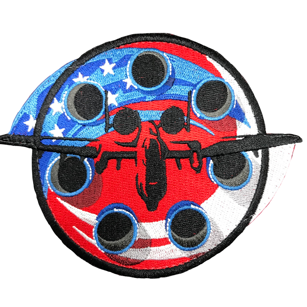 American Flag Swirl A-10 Warthog Patch