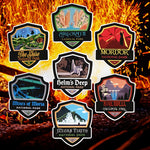 Lord of the Rings National Park Sticker Set