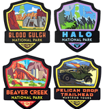 4-Pack Halo National Park Sticker Set