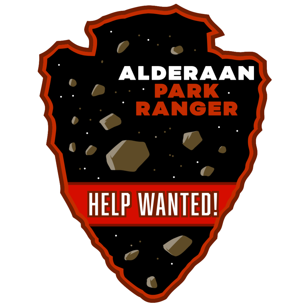Alderaan Park Ranger Sticker – Red Flag Workshop